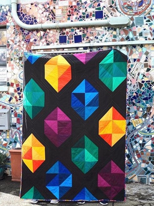 Birthstone quilts with the Facets pattern