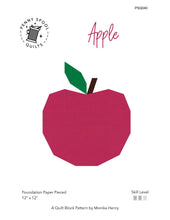 Load image into Gallery viewer, Apple FPP Quilt Block Pattern - PDF Instant Download