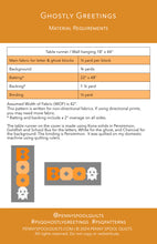 Load image into Gallery viewer, Ghostly Greetings Table Runner Pattern - PDF Instant Download