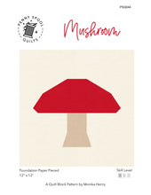 Load image into Gallery viewer, Mushroom FPP Quilt Block Pattern - PDF Instant Download