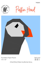 Load image into Gallery viewer, Puffin Head FPP Quilt Block Pattern - PRINTED PATTERN
