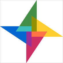 Load image into Gallery viewer, Shards FPP Quilt Block Pattern - PDF Instant Download
