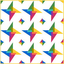 Load image into Gallery viewer, Shards FPP Quilt Block Pattern - PDF Instant Download