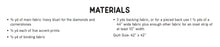 Load image into Gallery viewer, Canadian Diamonds quilt pattern by Penny Spool Quilts. table of fabric requirements.