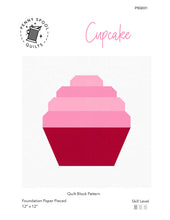Load image into Gallery viewer, Cupcake FPP Quilt Block Pattern - PDF Instant Download