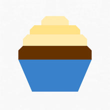 Load image into Gallery viewer, Cupcake FPP Quilt Block Pattern - PDF Instant Download