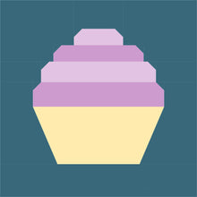 Load image into Gallery viewer, Cupcake FPP Quilt Block Pattern - PDF Instant Download