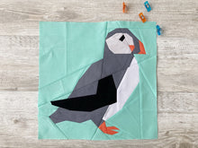 Load image into Gallery viewer, Puffin FPP Quilt Block Pattern - PDF Instant Download
