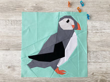Load image into Gallery viewer, Puffin FPP Quilt Block Pattern - PDF Instant Download