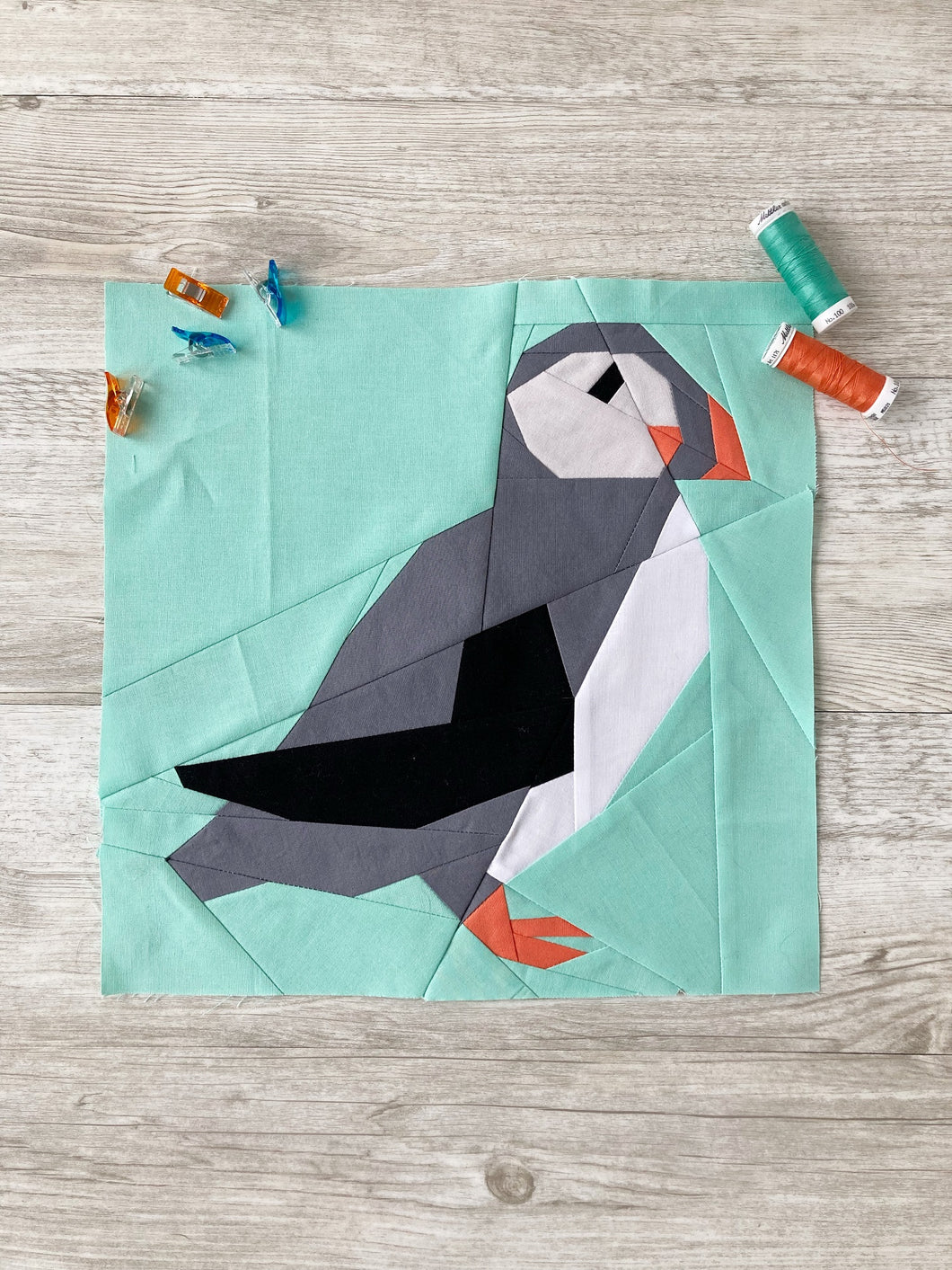 Puffin FPP Quilt Block Pattern - PDF Instant Download