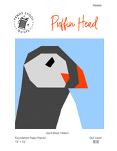 Load image into Gallery viewer, Puffin Head FPP Quilt Block Pattern - PDF Instant Download