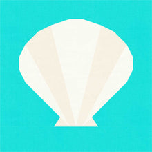 Load image into Gallery viewer, Seashell FPP Quilt Block Pattern - PDF Instant Download