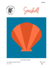 Load image into Gallery viewer, Seashell FPP Quilt Block Pattern - PDF Instant Download