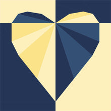 Load image into Gallery viewer, Rays of Love FPP Quilt Block Pattern - PDF Instant Download