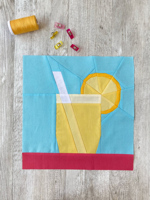 Lemonade Quilt Block