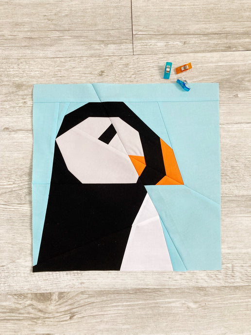 Puffin Head Quilt Block