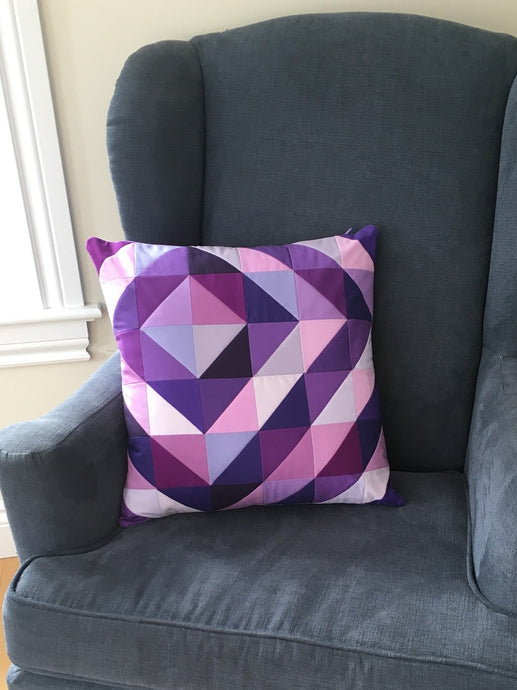 Ripple & Swirl - the purple ripple pillow