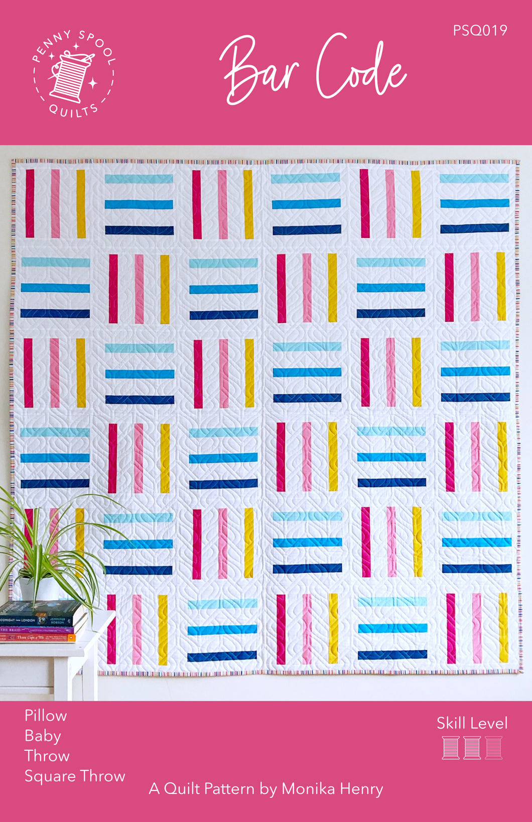 Bar Code Quilt Pattern - PRINTED PATTERN