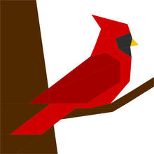 Load image into Gallery viewer, Cardinal FPP Quilt Block Pattern - PDF Instant Download
