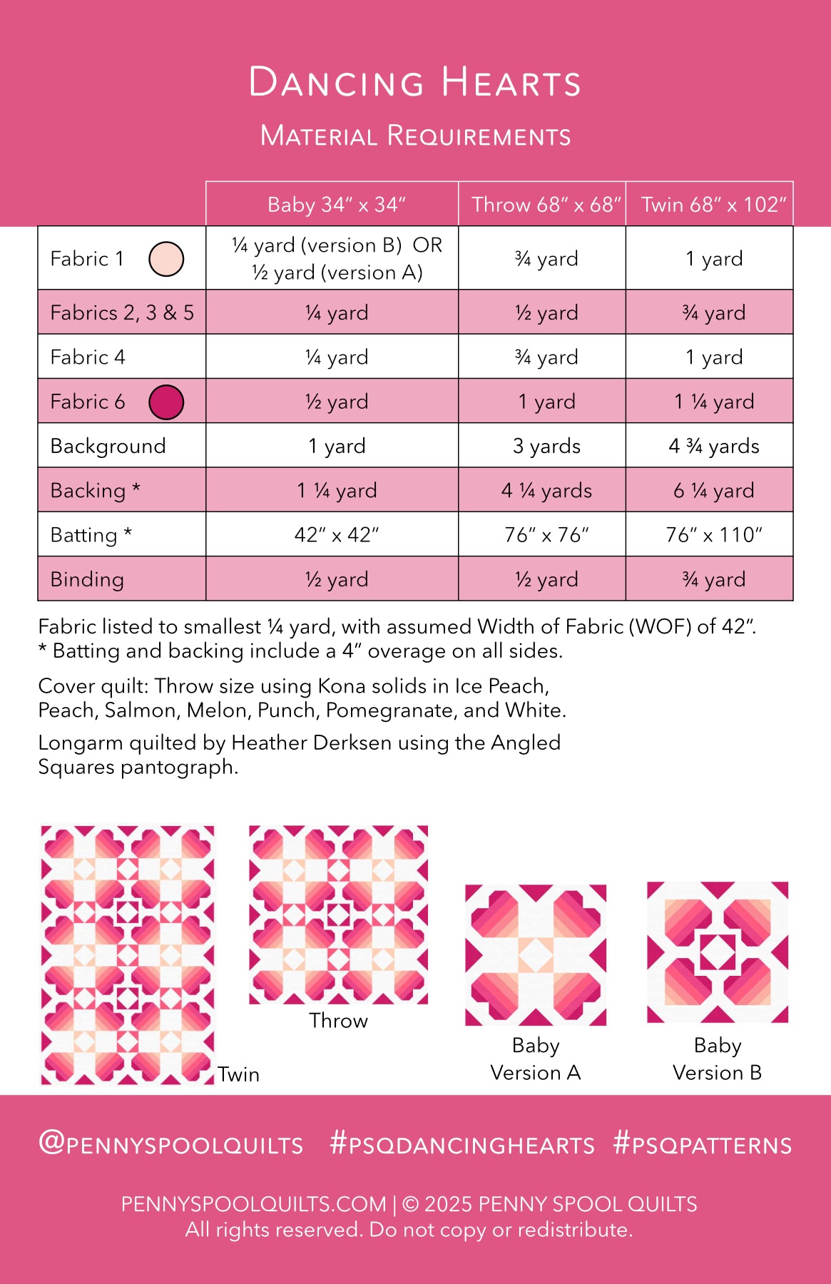 Dancing Hearts Quilt Pattern - PDF Instant Download – Penny Spool Quilts
