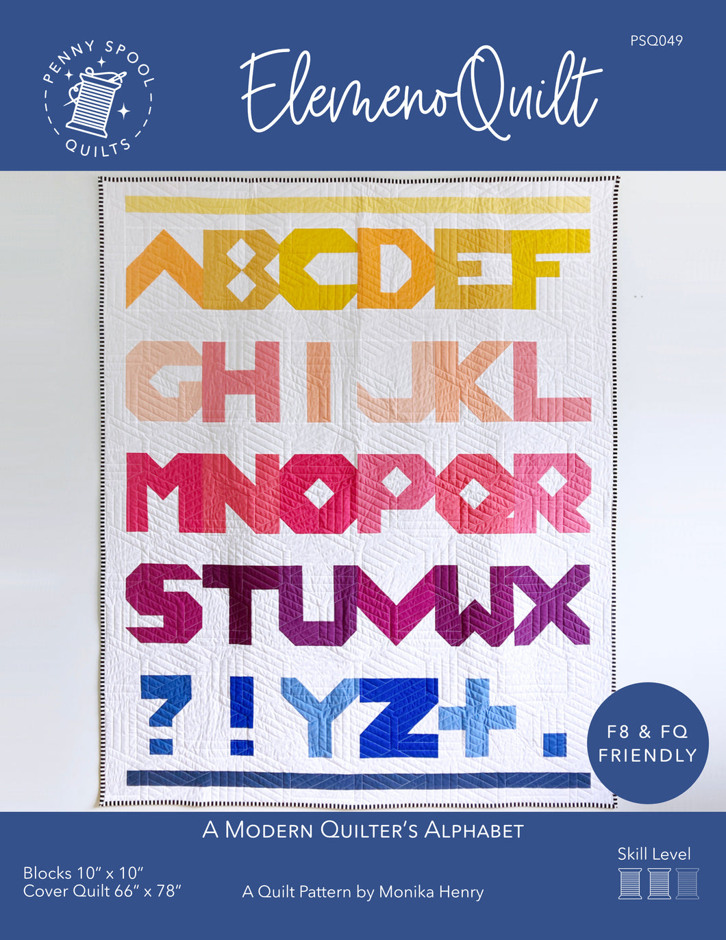ElemenoQuilt Quilt Pattern - PRINTED PATTERN