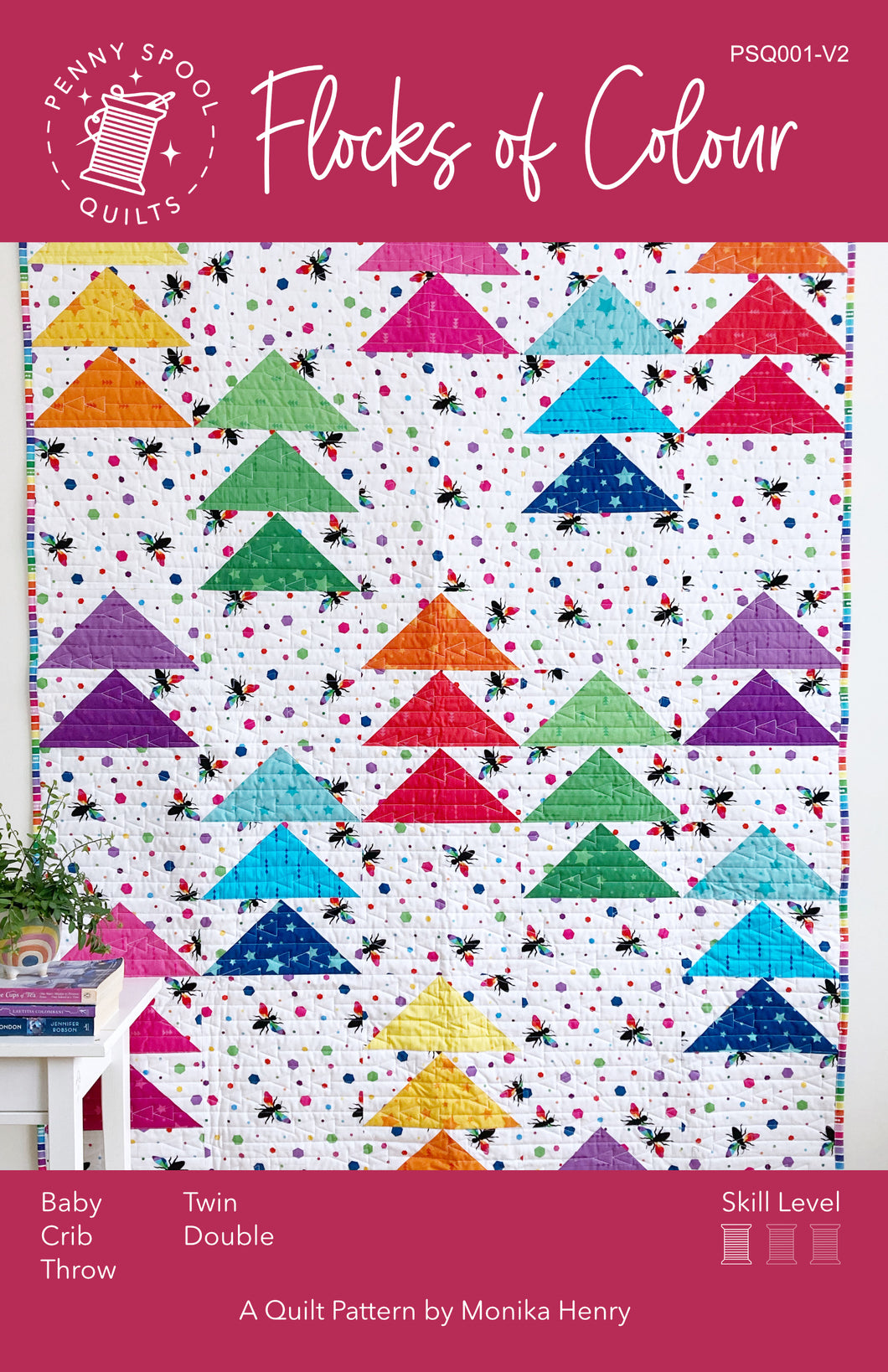 Flocks of Colour Quilt Pattern - PRINTED PATTERN