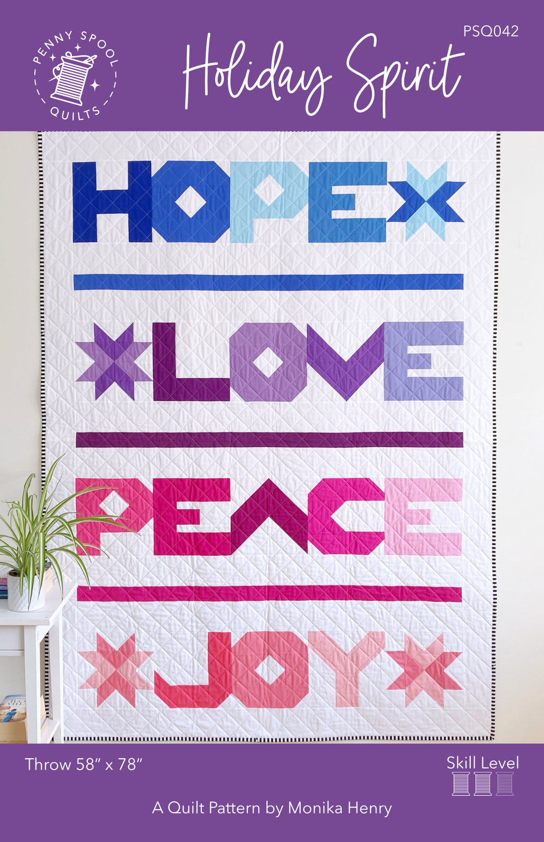 Holiday Spirit Quilt Pattern - PRINTED PATTERN
