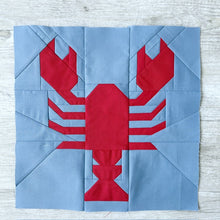 Load image into Gallery viewer, Lobster FPP Quilt Block Pattern - PDF Instant Download
