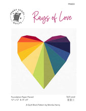 Load image into Gallery viewer, Rainbow FPP Quilt Block BUNDLE - PDF Instant Download
