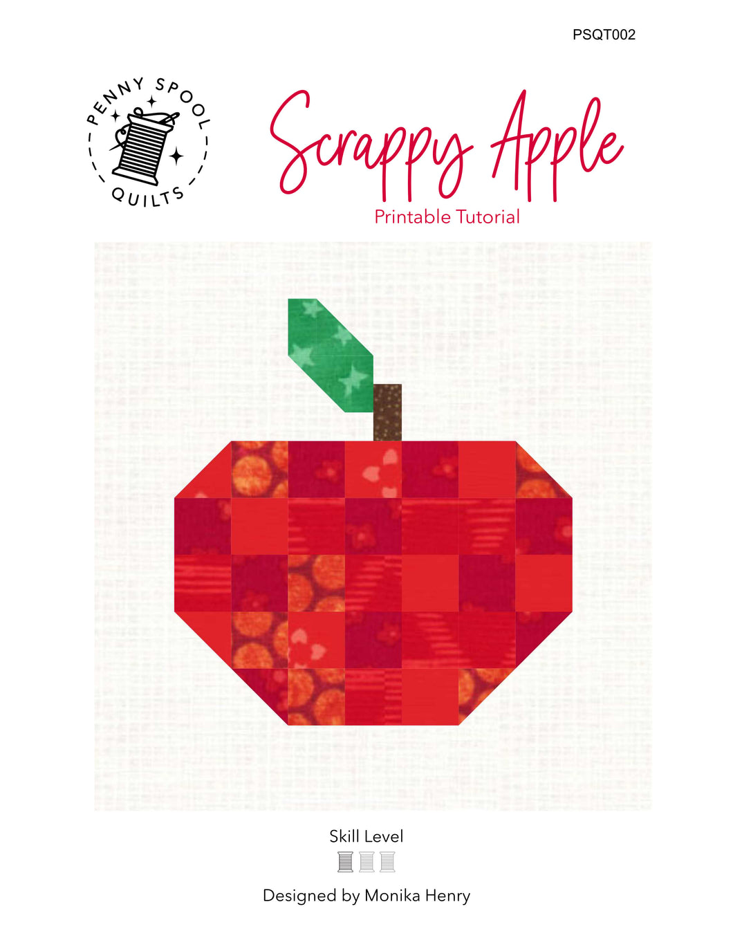 Scrappy Apple Printable Tutorial - PDF Instant Download