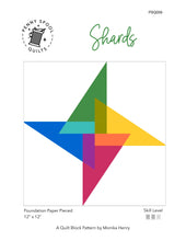 Load image into Gallery viewer, Shards FPP Quilt Block Pattern - PDF Instant Download
