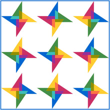 Load image into Gallery viewer, Shards FPP Quilt Block Pattern - PDF Instant Download
