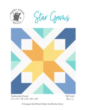 Load image into Gallery viewer, Star Gems Quilt Block Pattern - PDF Instant Download
