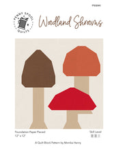 Load image into Gallery viewer, Woodland Shrooms FPP Quilt Block Pattern - PDF Instant Download
