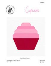 Load image into Gallery viewer, Cupcake FPP Quilt Block Pattern - PDF Instant Download
