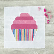 Load image into Gallery viewer, Cupcake FPP Quilt Block Pattern - PDF Instant Download
