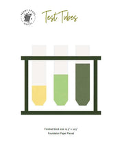 Load image into Gallery viewer, Test Tubes FPP Quilt Block - PDF Instant Download
