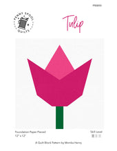 Load image into Gallery viewer, Tulip FPP Quilt Block Pattern - PDF Instant Download
