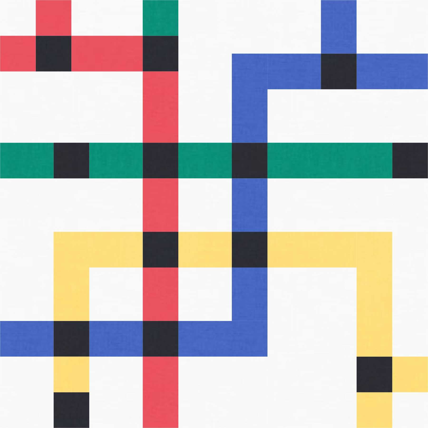 Connect Blocks Patterns Connections Quilt Block Pattern (traditional) - PDF Instant Download ...